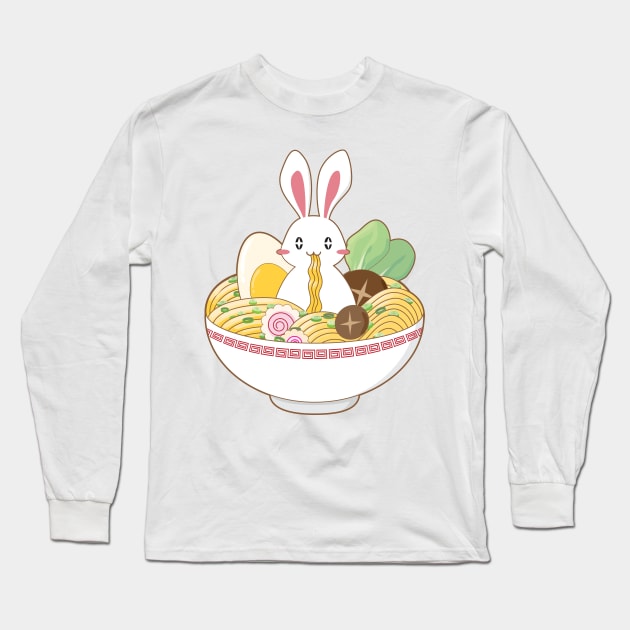 Cute Rabbit Long Sleeve T-Shirt by KuroNeko